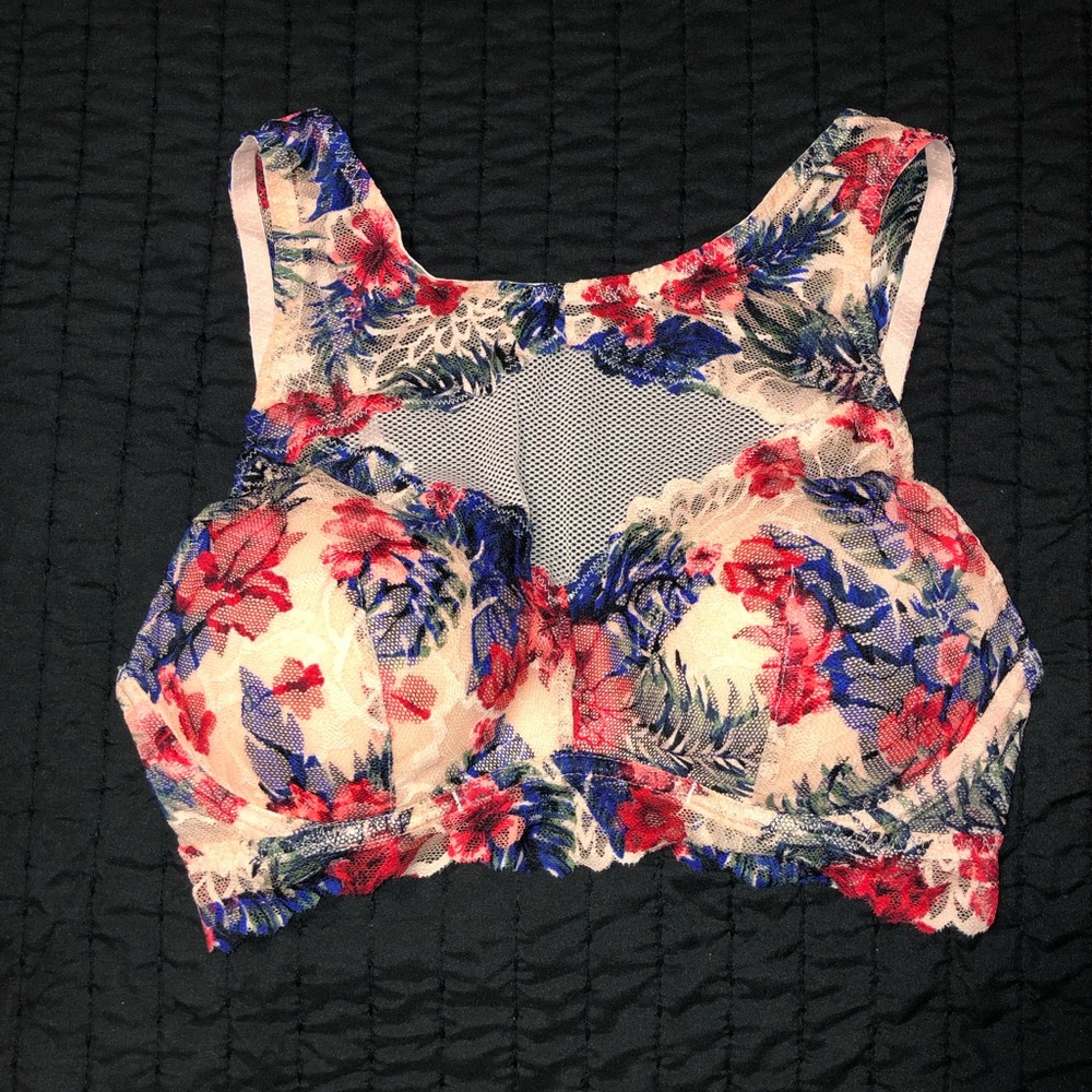 Pink Floral Bralette